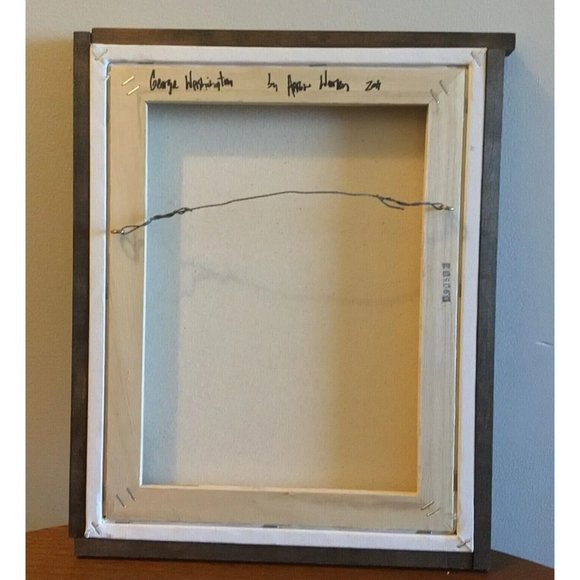 Oil Painting George Washington on Canvas Original 2011 Signed Framed 15.5" x 12" - Picture 7 of 9